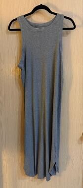 Gray Sleeveless Tank Maxi Dress - Casual Everyday